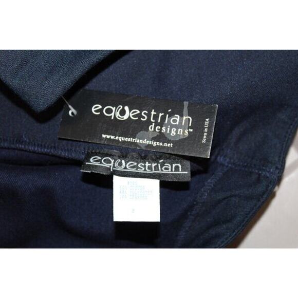 EQUESTRIAN DESIGNS Sz S Small Navy Open Front Knit Blazer Jacket NWT - Picture 2 of 7